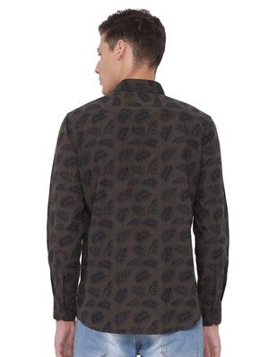 green printed casual shirt - 17176162 - Standard Image - 3