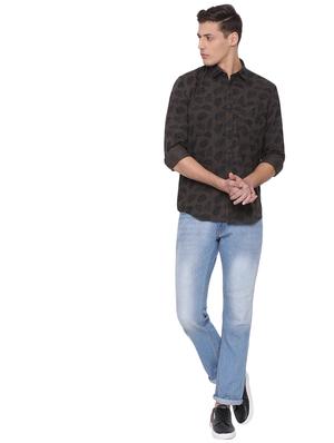 green printed casual shirt - 17176162 - Standard Image - 4