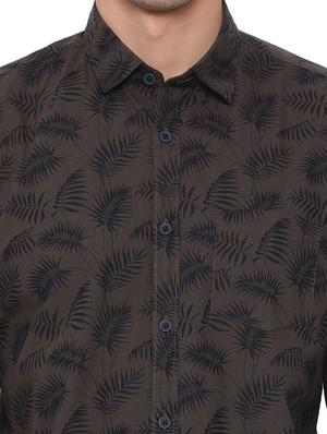 green printed casual shirt - 17176162 - Standard Image - 5