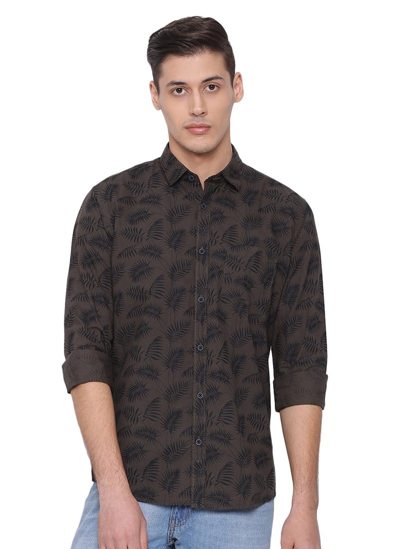 green printed casual shirt - 17176162 - Zoom Image - 1