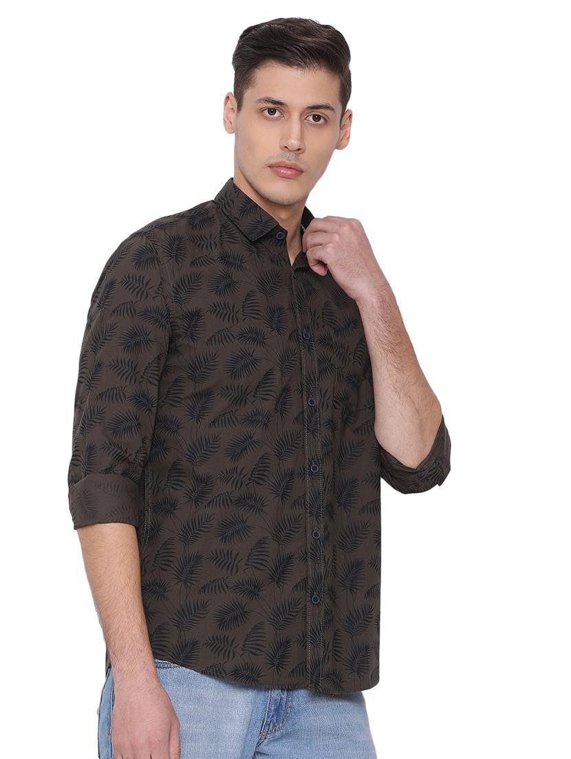 green printed casual shirt - 17176162 - Zoom Image - 2