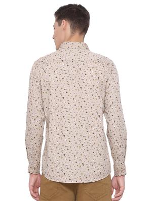 beige printed casual shirt - 17176457 - Standard Image - 3