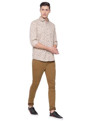 beige printed casual shirt - 17176457 - Standard Image - 4