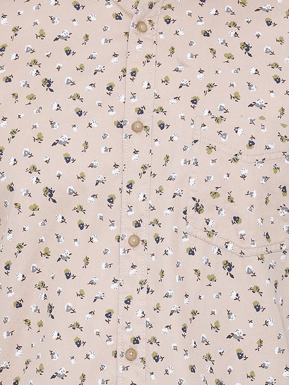 beige printed casual shirt - 17176457 - Zoom Image - 5