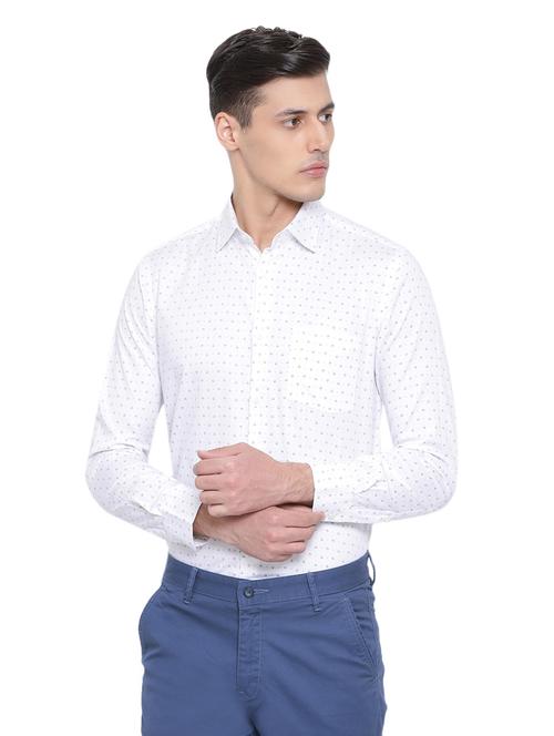 white printed casual shirt - 17176466 - Standard Image - 1