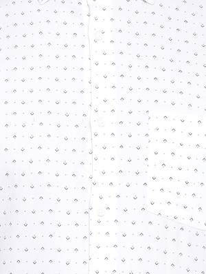 white printed casual shirt - 17176466 - Standard Image - 5