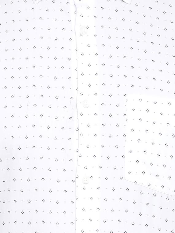 white printed casual shirt - 17176466 - Zoom Image - 5