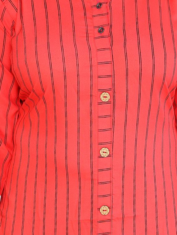 red cotton suit set - 17176810 - Zoom Image - 4