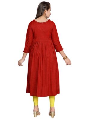 red cotton suit set - 17176816 - Standard Image - 3