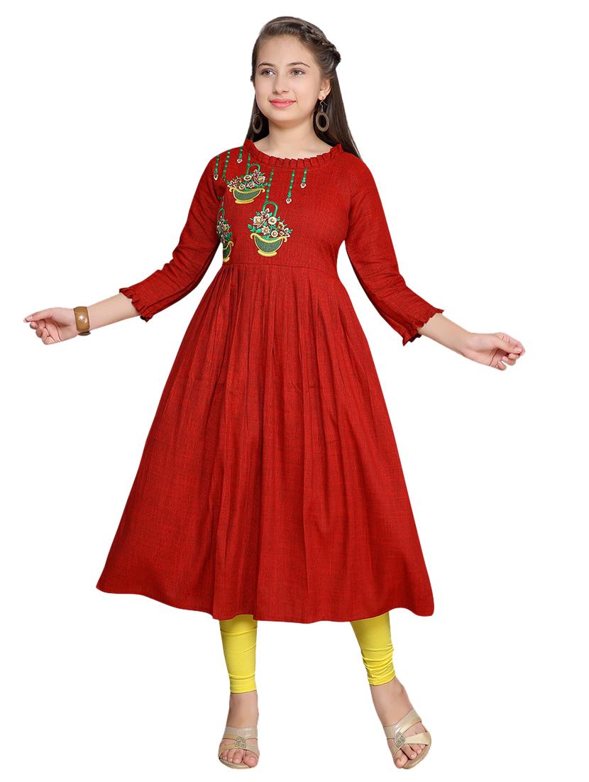 red cotton suit set - 17176816 - Zoom Image - 1