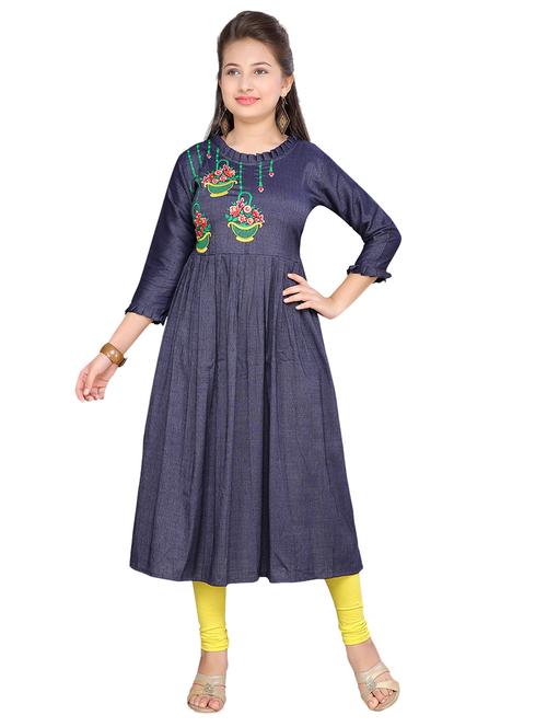 navy blue cotton suit set - 17176817 - Standard Image - 1