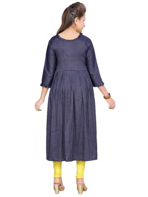 navy blue cotton suit set - 17176817 - Standard Image - 3