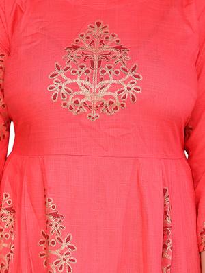 red cotton suit set - 17176821 - Standard Image - 4