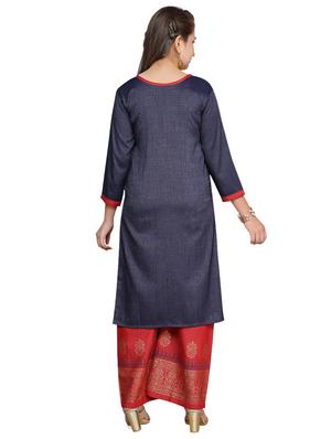 blue cotton suit set - 17176825 - Standard Image - 3