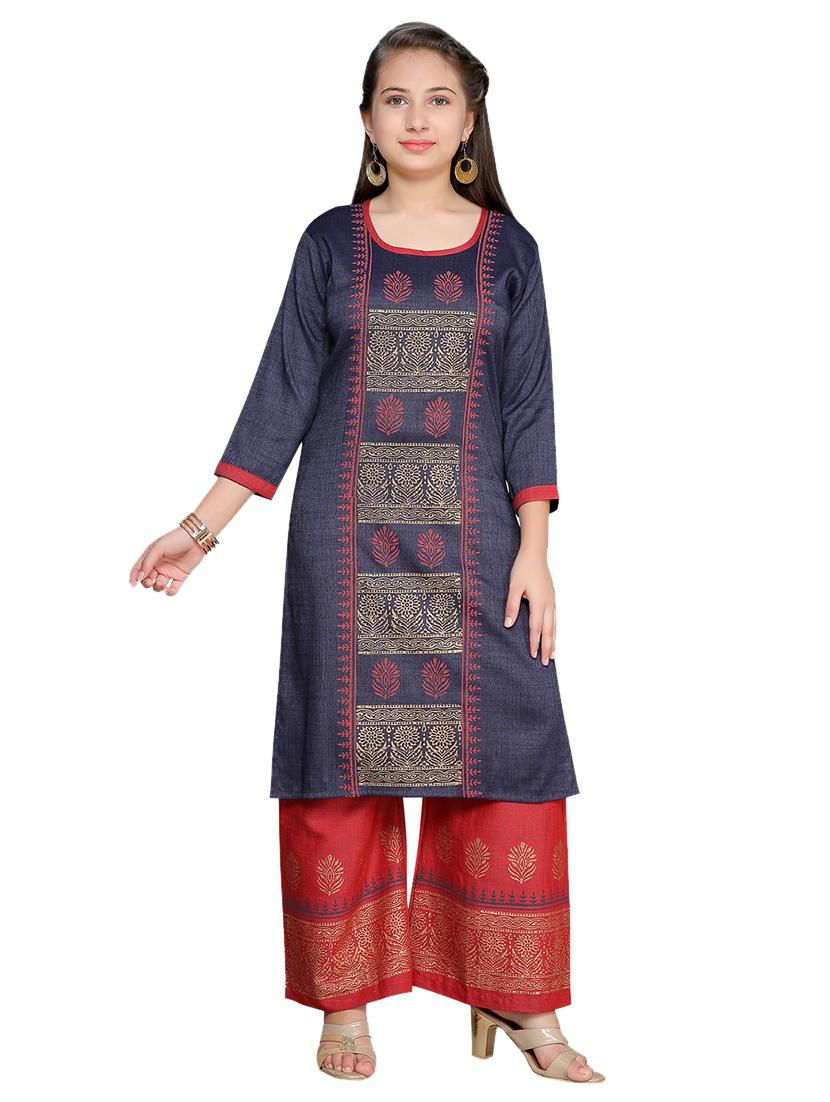 blue cotton suit set - 17176825 - Zoom Image - 1