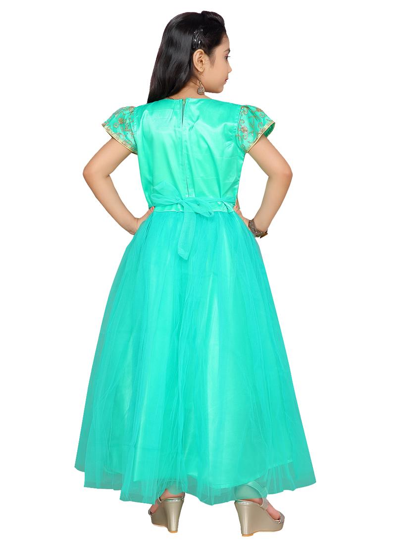 green silk blend party gown - 17176847 - Zoom Image - 3