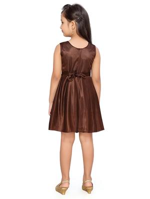 brown polyester frock - 17176857 - Standard Image - 3