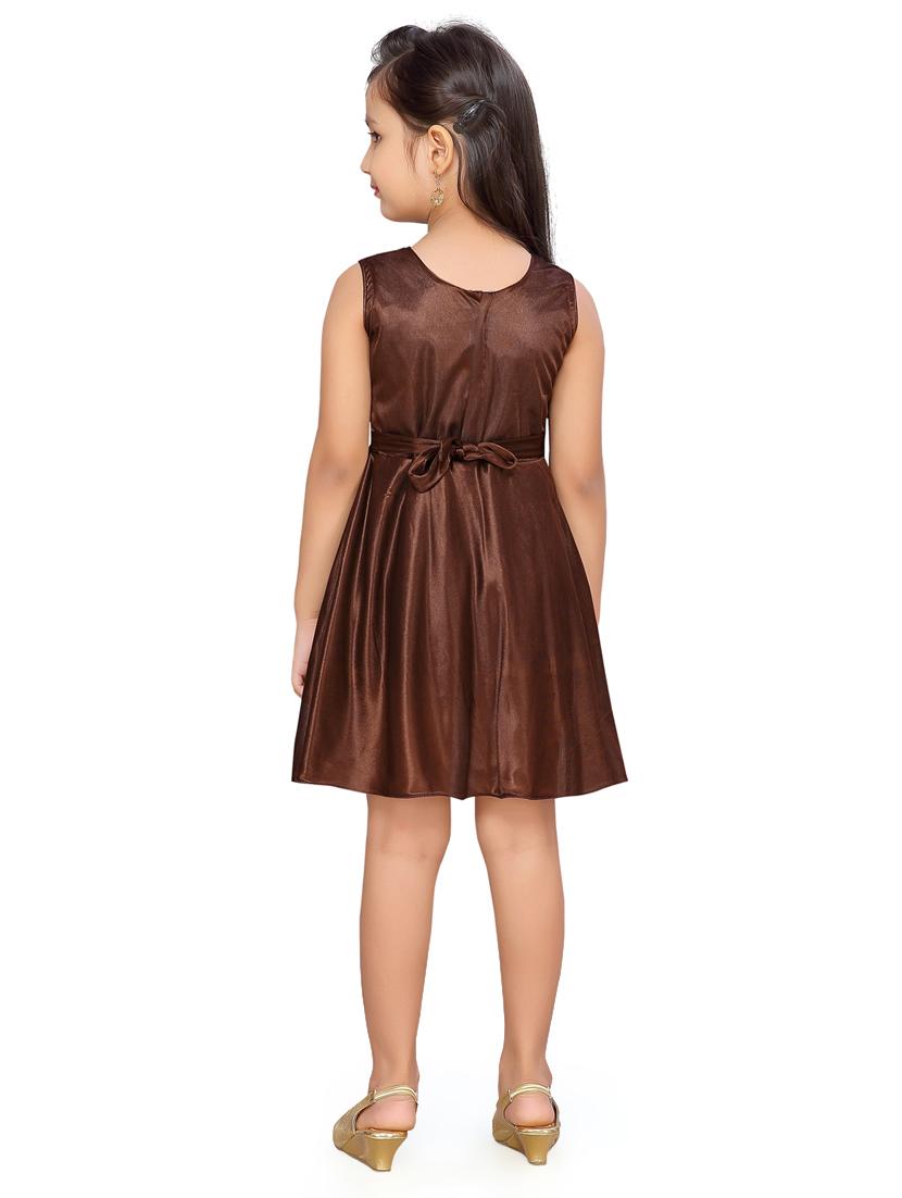 brown polyester frock - 17176857 - Zoom Image - 3