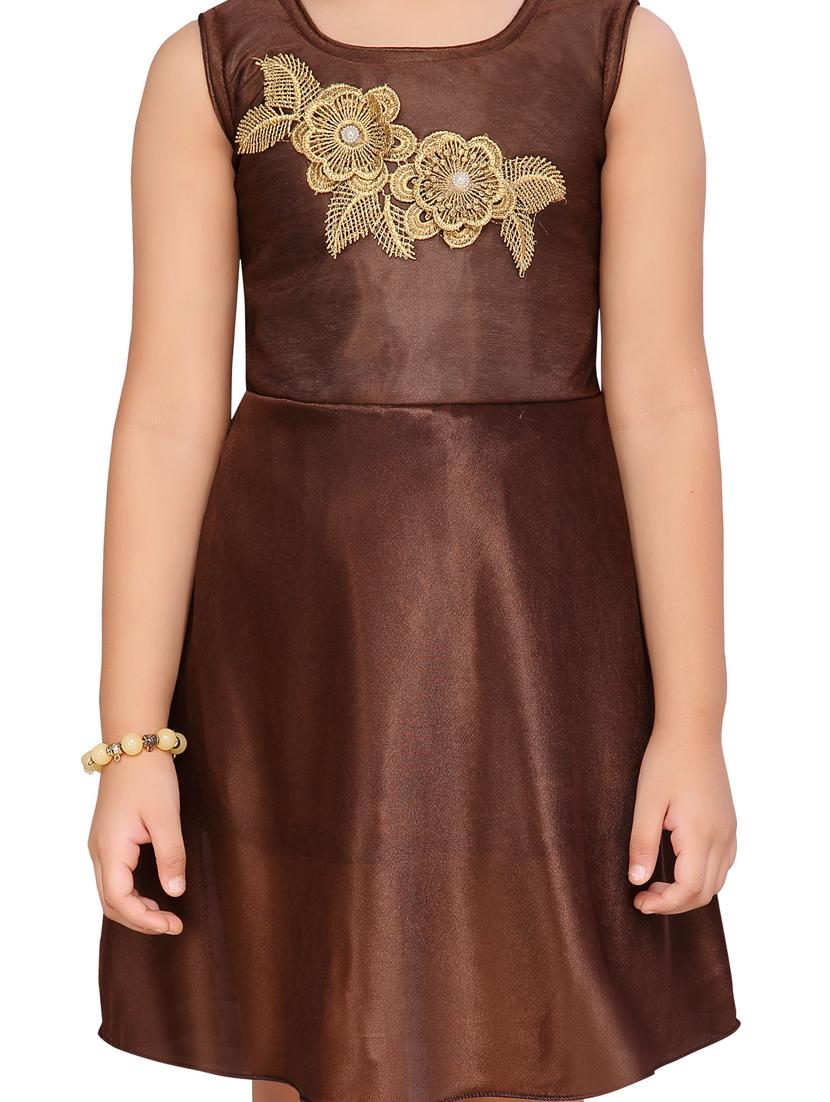 brown polyester frock - 17176857 - Zoom Image - 4