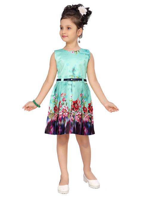 green satin frock - 17176865 - Standard Image - 1