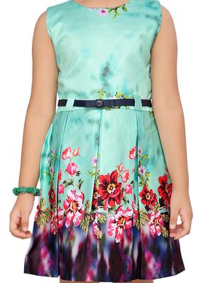 green satin frock - 17176865 - Standard Image - 4