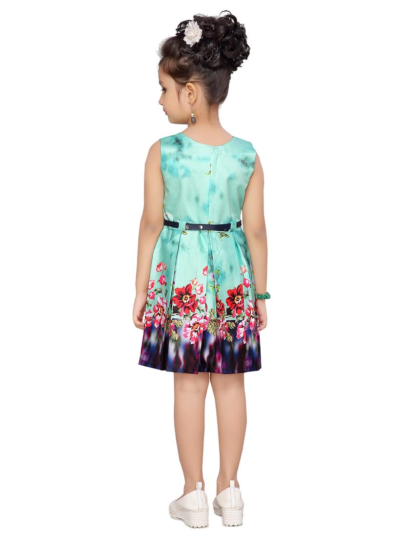 green satin frock - 17176865 - Zoom Image - 3