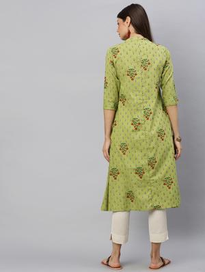 ikat print a-line kurta - 17176973 - Standard Image - 3