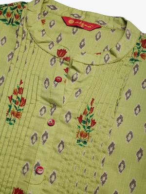 ikat print a-line kurta - 17176973 - Standard Image - 4