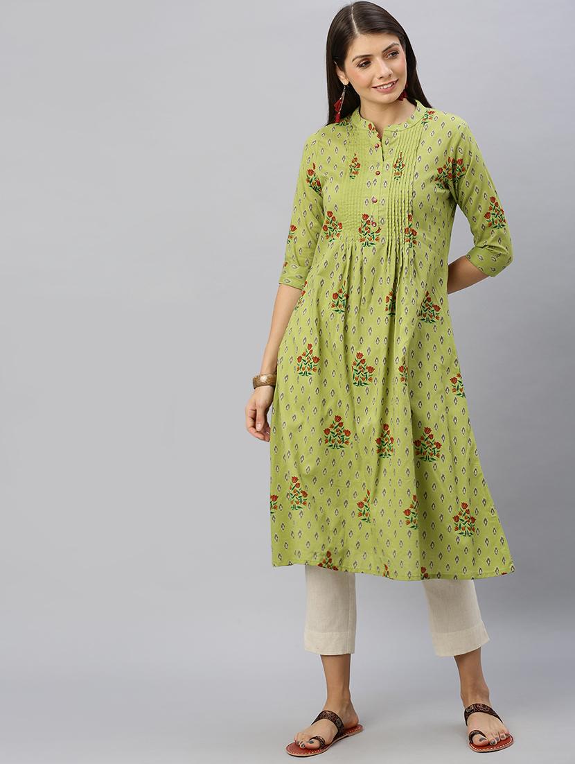 ikat print a-line kurta - 17176973 - Zoom Image - 1