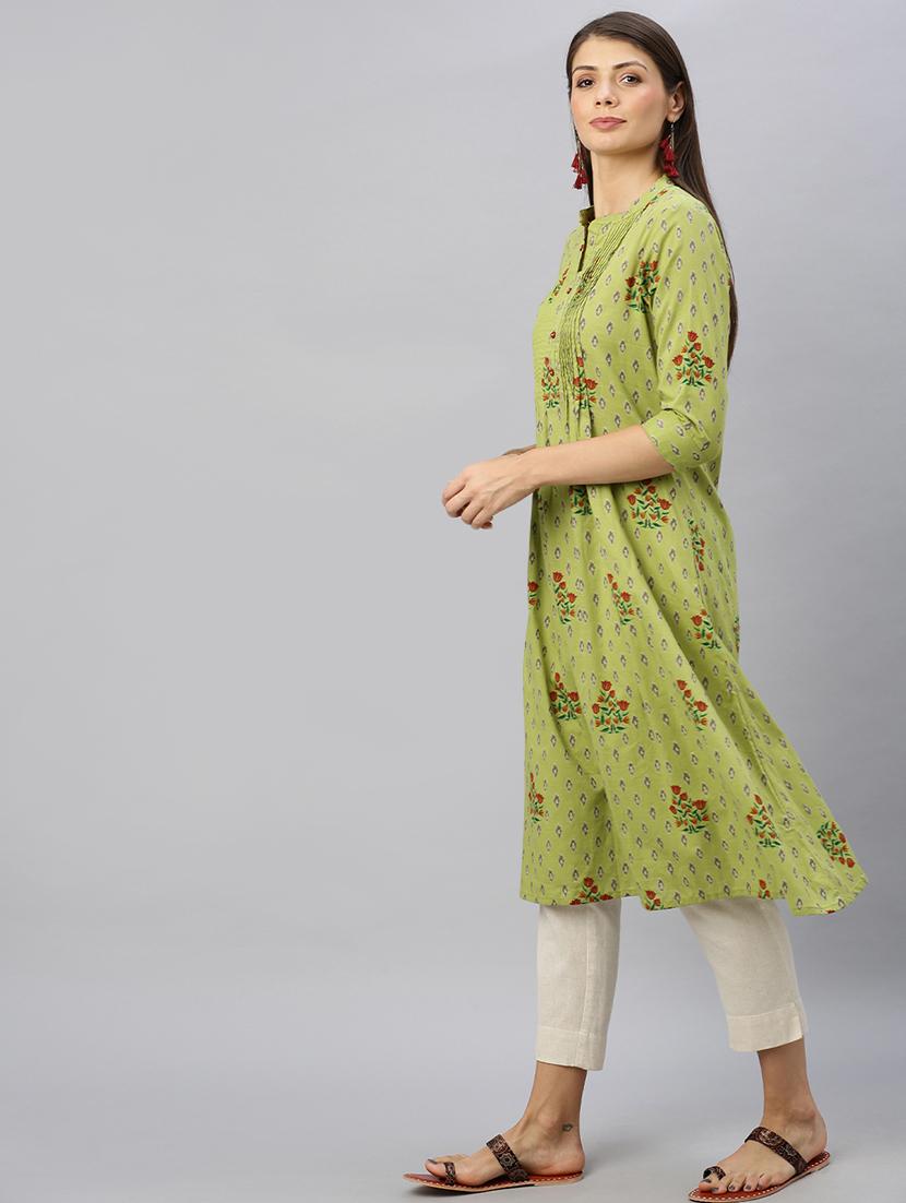 ikat print a-line kurta - 17176973 - Zoom Image - 2