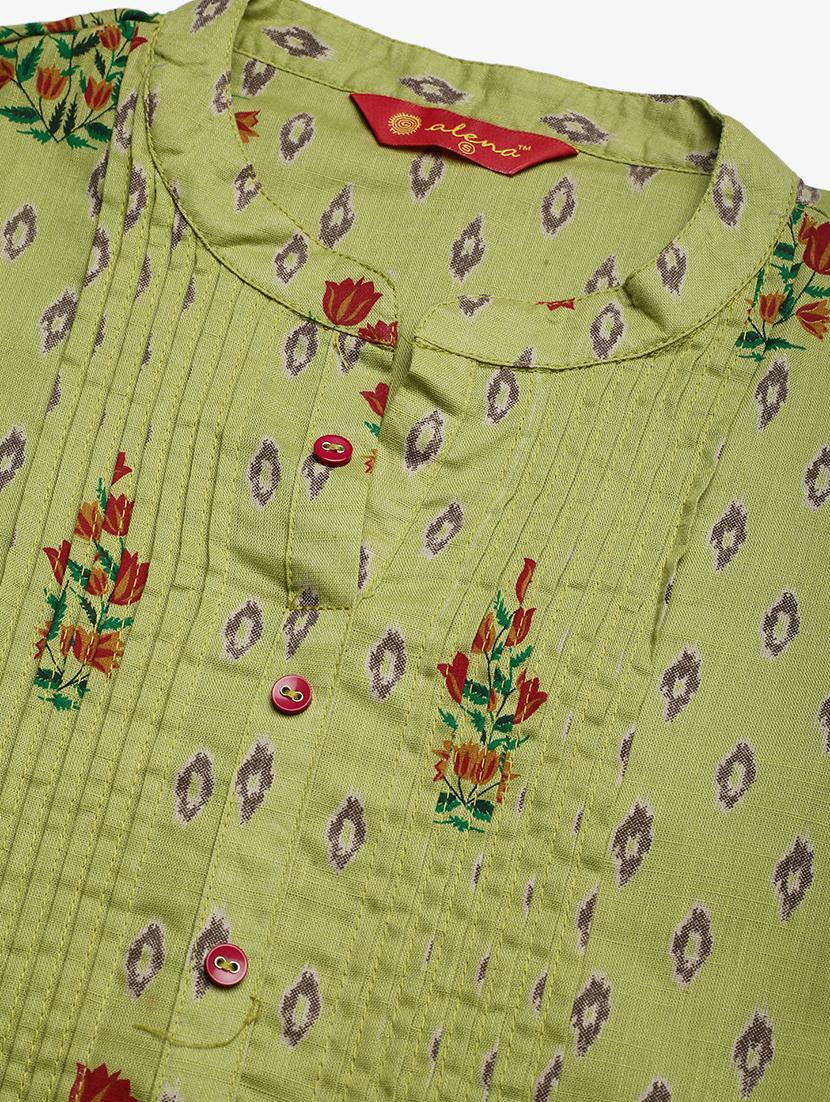 ikat print a-line kurta - 17176973 - Zoom Image - 4