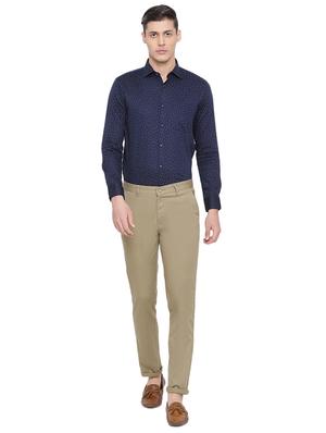 beige solid chinos - 17177082 - Standard Image - 4