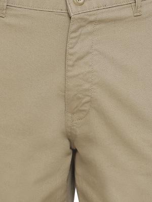 beige solid chinos - 17177082 - Standard Image - 5