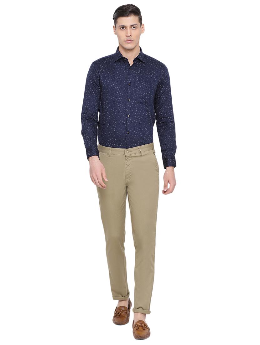 beige solid chinos - 17177082 - Zoom Image - 4