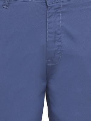 blue solid chinos - 17177083 - Standard Image - 5