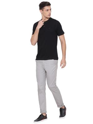 grey solid chinos - 17177085 - Standard Image - 4