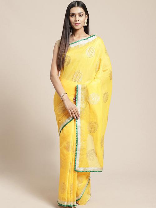 embroidered solid saree with blouse - 17180006 - Standard Image - 1