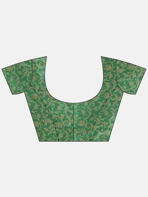 embroidered solid saree with blouse - 17180006 - Standard Image - 3