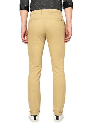 beige solid chinos - 17180038 - Standard Image - 3