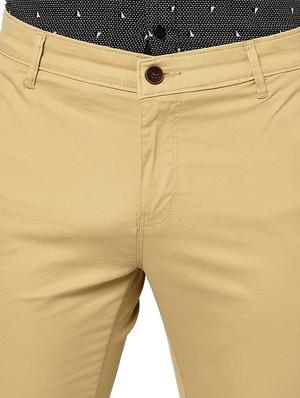 beige solid chinos - 17180038 - Standard Image - 5