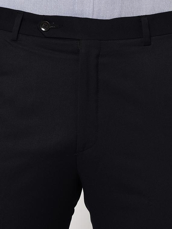 black solid flat front formal trouser - 17181300 - Zoom Image - 4