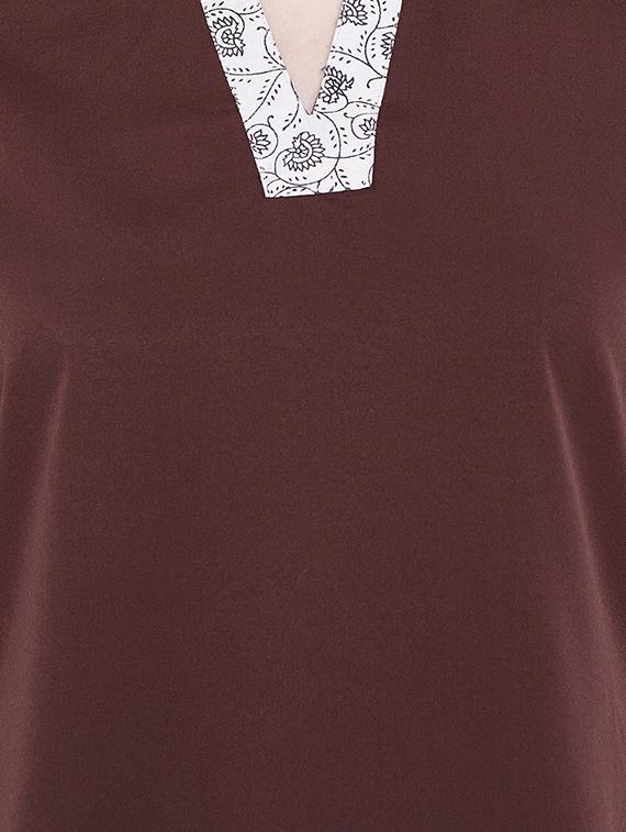 brown polyester regular tunic - 17181487 - Zoom Image - 5