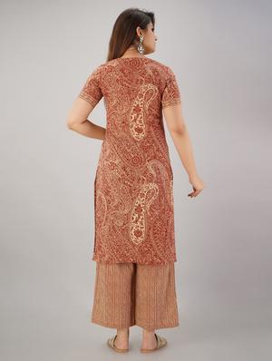 printed kurta palazzo set - 17181835 - Standard Image - 3