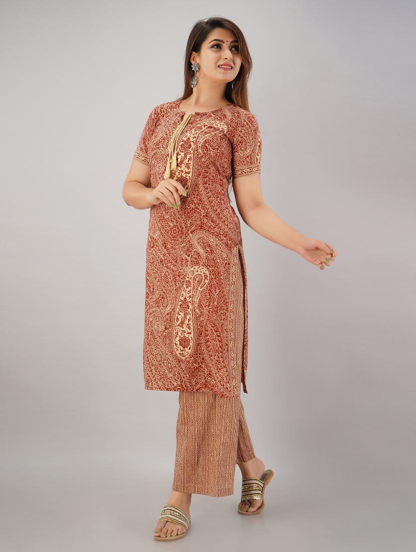 printed kurta palazzo set - 17181835 - Zoom Image - 2