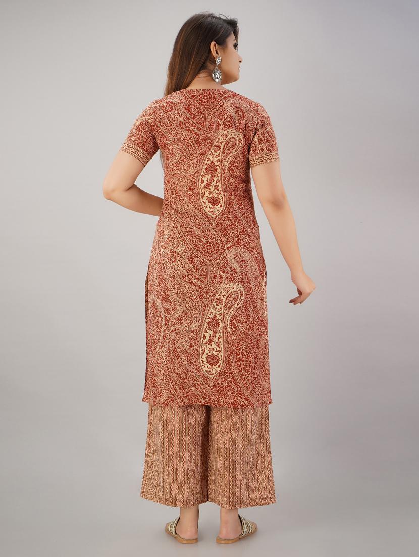 printed kurta palazzo set - 17181835 - Zoom Image - 3