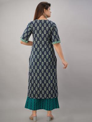 printed kurta palazzo set - 17181836 - Standard Image - 3