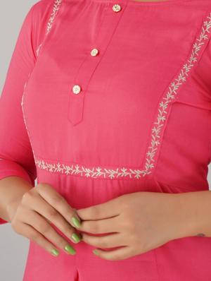 solid kurta pant set - 17181839 - Standard Image - 4
