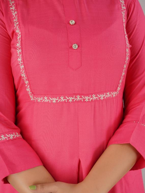 solid kurta pant set - 17181839 - Zoom Image - 5