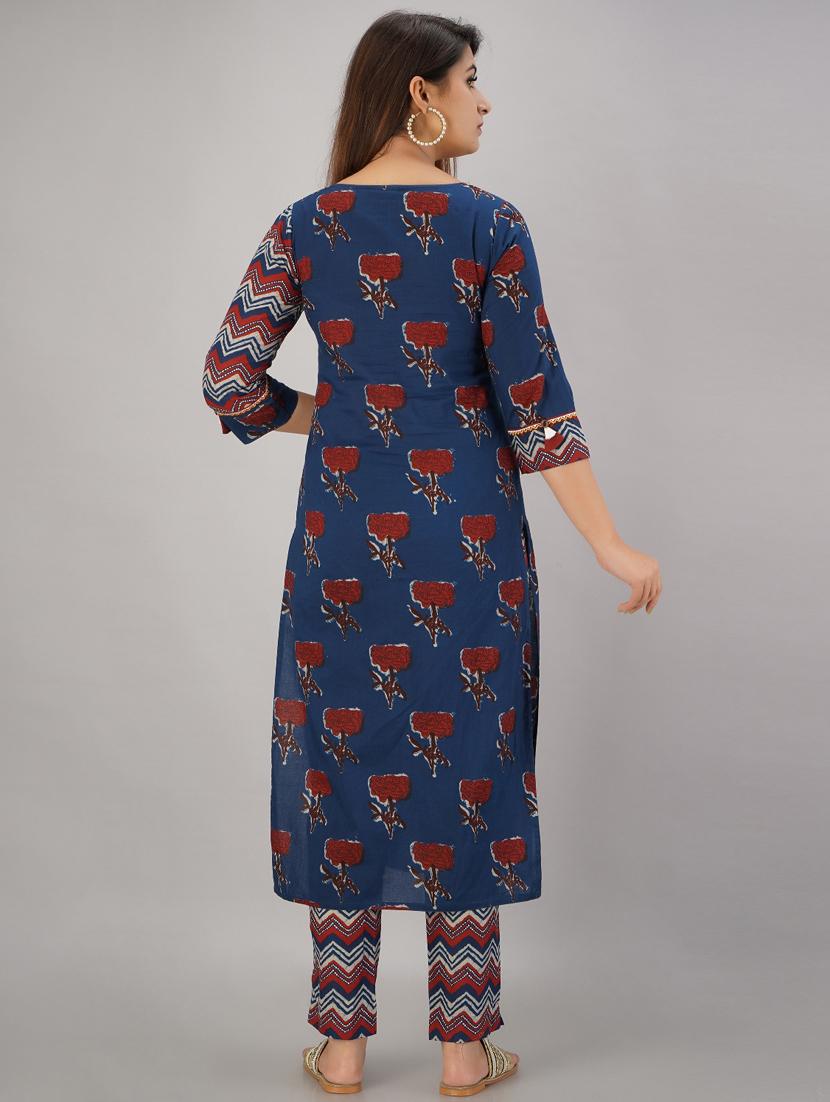 floral kurta pant set - 17181841 - Zoom Image - 3