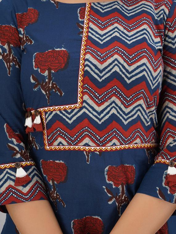 floral kurta pant set - 17181841 - Zoom Image - 5